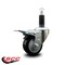 Service Caster 3'' Black Poly Swivel 1-1/8'' Expanding Stem Caster Total Lock Brake SCC-EXTTL20S314-PPUB-BLK-118 - alternate 3